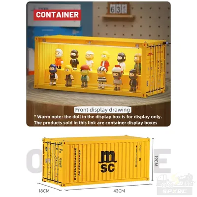 20 Foot Container Display Storage Blind Dustproof Box Transparent With Led Light Show Case Pop-Mart