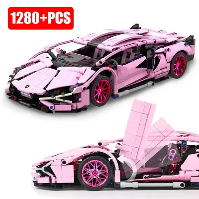 1289PCS Technical 1:14 Lambor Racing Sports Car Building Blocks City Supercar Vehicle Assemble