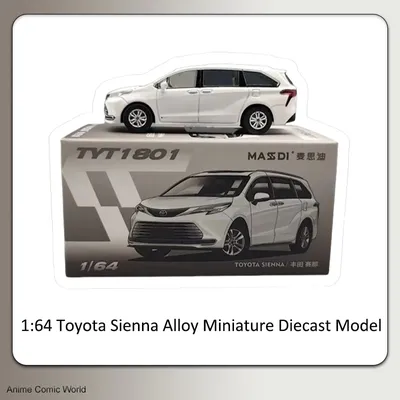 New Product In Stock Masdi 1:64 Toyota Sienna Alloy Miniature Diecast Model Toyota Mpv Sienna Car