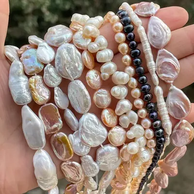 Natural Freshwater Pearl Spacer Loose Strand 15 Inches For Necklace Bracelet DIY Jewelry Making