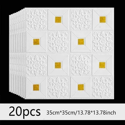 35*35cm Self Adhesive Roof Wall Sticker 3D Stereo Ceiling Wallpaper Foam Sticker Panel Living Room