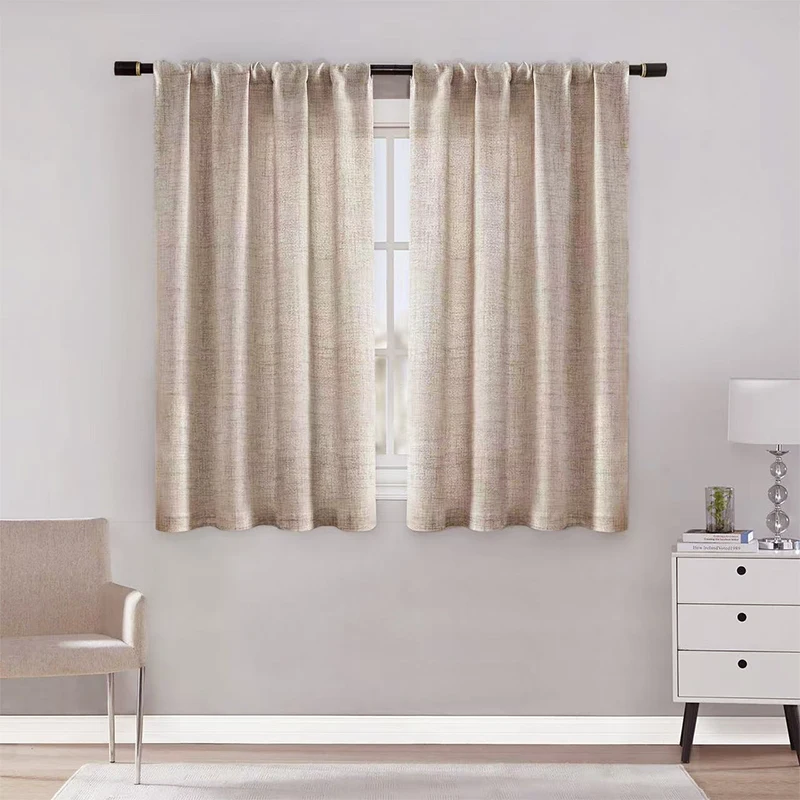 Rideaux transparents épais de Style japonais, 1 pièce, pour le salon, Semi-Tulle, pour fenêtres, solide, Voile prêt à l
