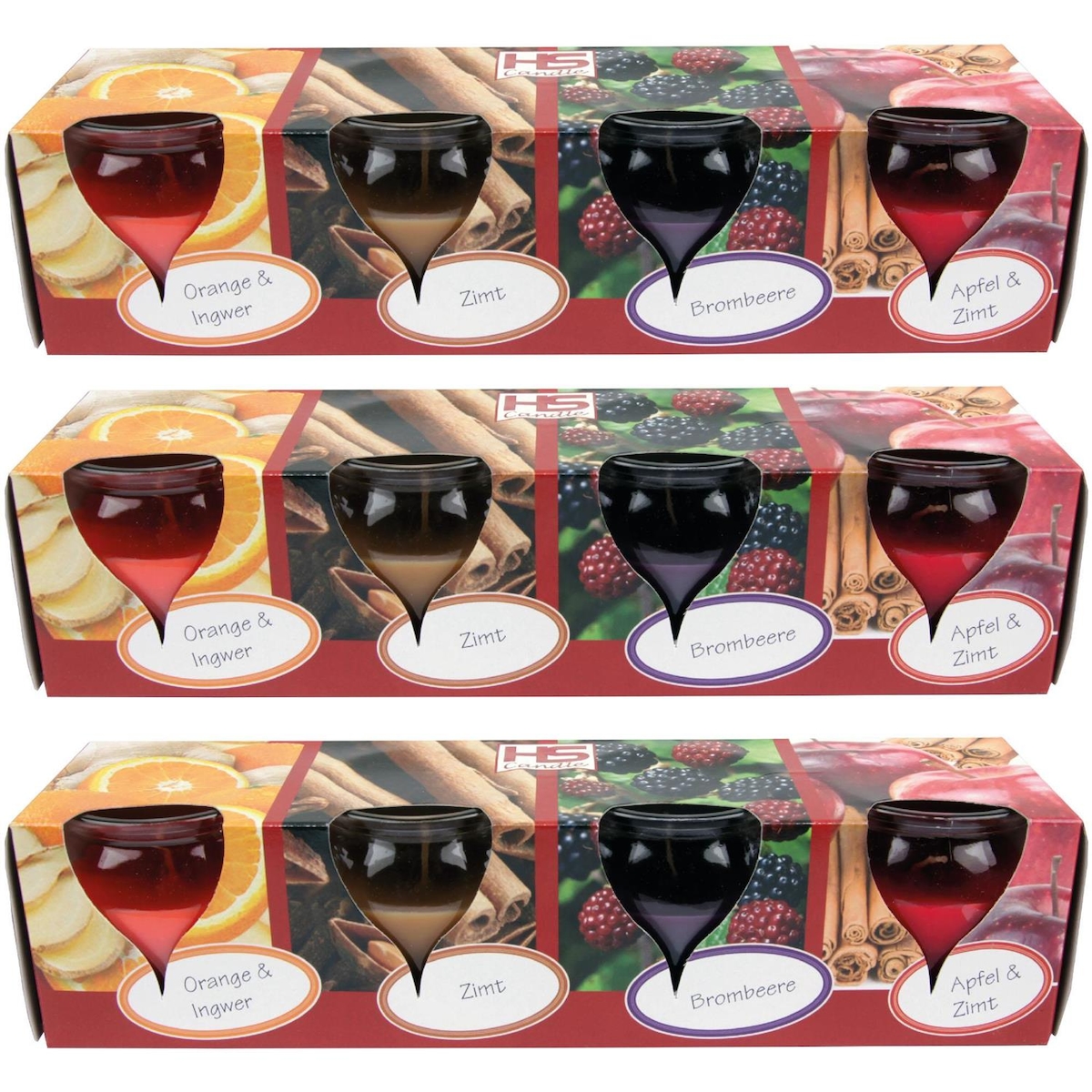 HS Candle Duftkerzen Selection 12er Pack Winter Spice Image