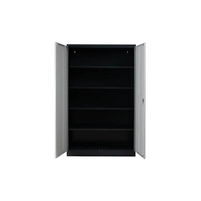 PROREGAL Stahlschrank BEE mit 5 lackierten Fachböden | HxBxT 195x92x60cm | Schwarz-Grau | Werkstattschrank Werkzeugschrank Aktenschrank Image