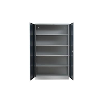 PROREGAL Stahlschrank BEE mit 6 verzinkten Fachböden | HxBxT 195x120x42cm | Grau-Anthrazit | Werkstattschrank Werkzeugschrank Aktenschrank Image