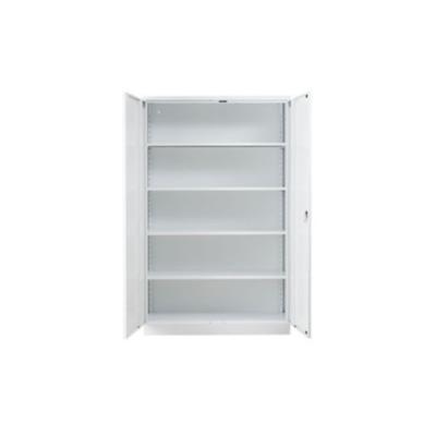 PROREGAL Stahlschrank BEE mit 8 lackierten Fachböden | HxBxT 195x120x42cm | Weiß-Weiß | Werkstattschrank Werkzeugschrank Aktenschrank Universalschrank Image