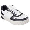 Sneaker SKECHERS "JADE-BEST IN CLASS", Damen, Gr. 38, schwarz-weiß (weiß, schwarz), Lederimitat, kontrastfarbene Details, sportlich, Schuhe, Retrosneaker, Schnürschuh, Classic Sneaker mit Memory Foam