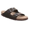 Pantolette ROHDE "Grado", Herren, Gr. 44, grün (dunkeloliv), Leder, klassisch, Schuhe, Sommerschuh, Schlappen, Poolslides, ergonomisch geformtes Fußbett