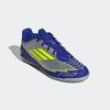 Fußballschuh ADIDAS PERFORMANCE "F50 CLUB MESSI KIDS IN", Gr. 38, silber metallic, solar gelb, lucid blau, Synthetik, sportlich, Schuhe