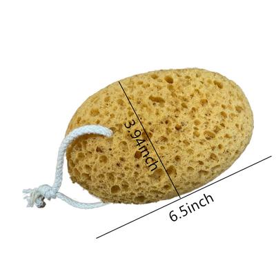 TEMU 1pc Natural Bathing Seaweed Sponge With Hanging Rope - Gentle Exfoliation, Honeycomb Texture, Body Wash For Men And Women