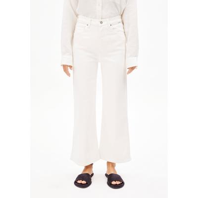 MURLIAA CROPPED WIDE JEAN | Wide Jeans recyclter Baumwoll Mix Comfort-Stretch - weiss (32-34) Image