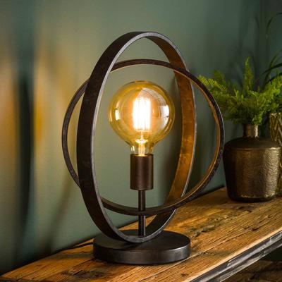 Zijlstra Tischlampe Ringelbach, schwarz, für Wohn- / Esszimmer, Metall, Vintage, Tischlampe Image