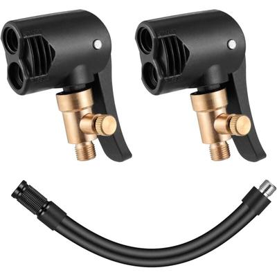 Dolaso - 2-teiliger Autoreifen-Ventiladapter, Druckluftfutter mit Adapter, Schrader-Presta-Adapter, Image