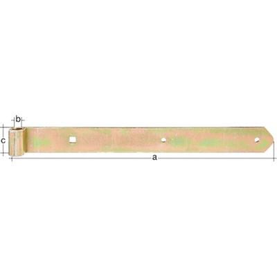 Gah Alberts Ladenband L.1.000x20x60mm S.8mm D.20mm sta galv.gelb verz.rd - 312398 Image