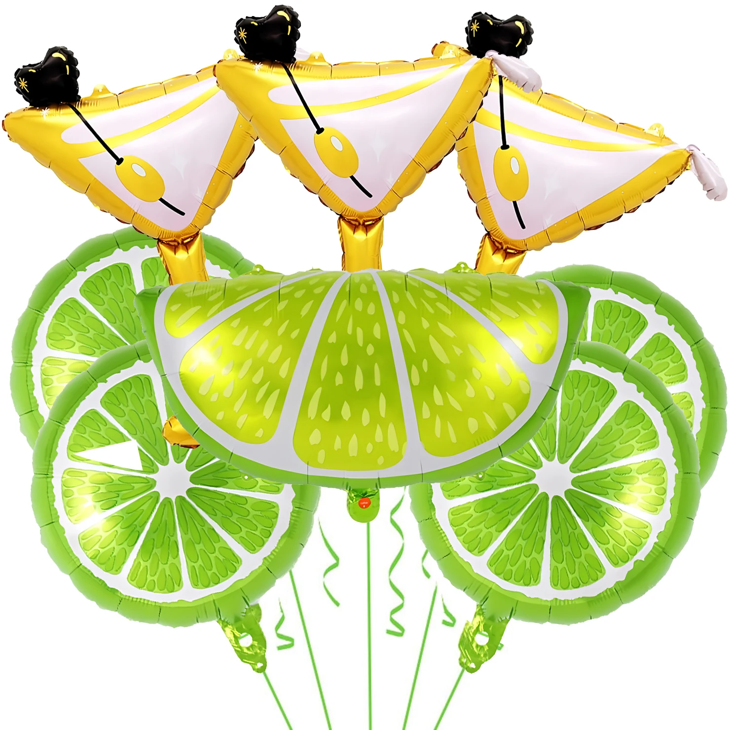 8-teiliges Martini-Luftballon-Set aus Aluminiumfolie – Party-Dekorationen für Junggesellenabschiede und Cocktails Image