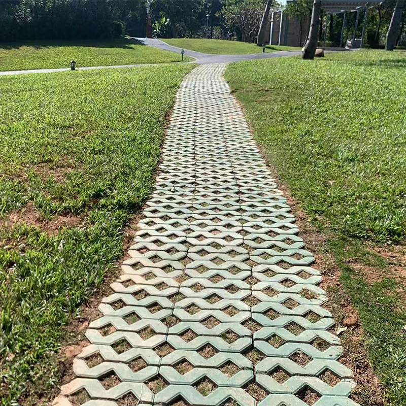 Graspflanzung Zementform Rasen Beton Ziegelform Parkplatz Gemeinschaft Straße Garten Tic-Tac-Toe Image
