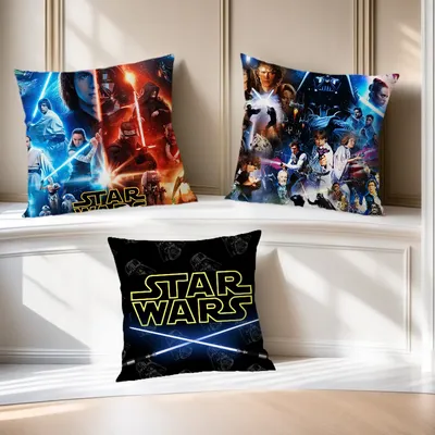 S-Stars Bequemer weicher Kissenbezug für Sofa, Wohnzimmer, Zuhause, W-Wars, Büro, Dekoration, Image