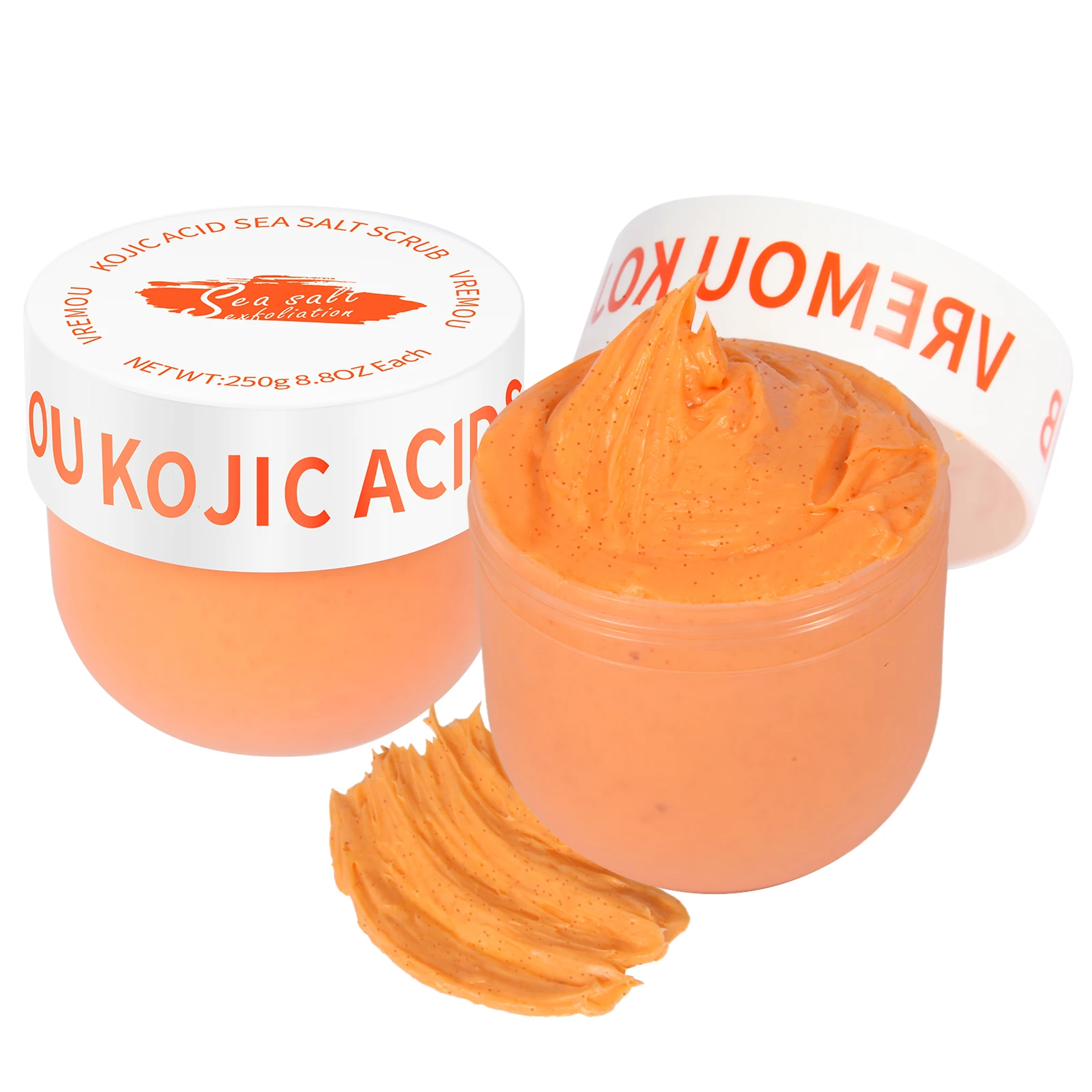 Kojic Acid Body Scrub Softens Keratin And Improves Rough Skin, While Fragrant Body Shea Fruit Scrub Makes Skin Soft And Smooth Image