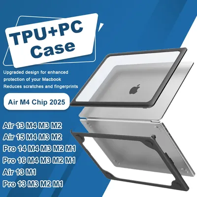 Laptop Case For Macbook Air 13 inch M4 M3 M2 2025 2022 TPU Sleeve For Macbook Air 15 M4 2025 Case For Pro 14 16 M4 2024 Case