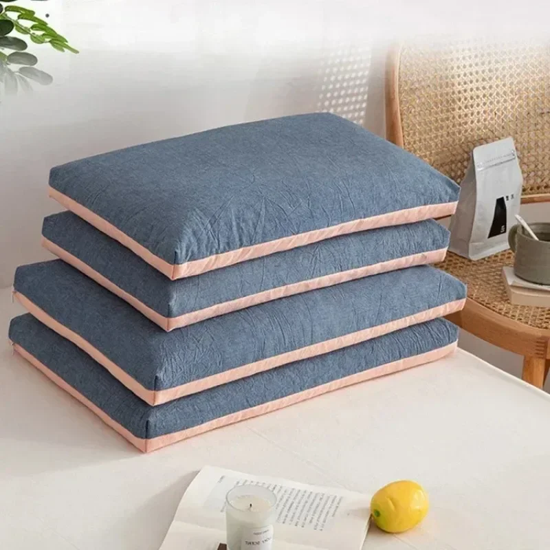 Buchweizenkissen 100% Organisch Grobgewebtes Gehäuse Organische Buchweizenschalen Natürliche Kühletechnologie und Linderung von Nackenschmerzen Image