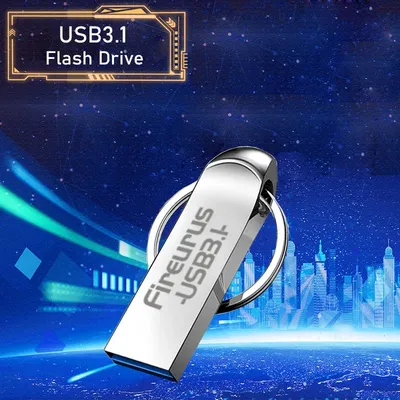 Mini-USB-Flash-Laufwerk aus Metall 3.1 128 GB Kreatives Geschäftsgeschenk Pen Drive 64 GB Silber Image