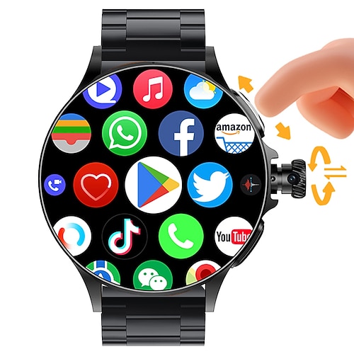 iMosi 4G SIM Smart Watch WiFi GPS Herzfrequenzmonitor Bluetooth Android iOS 1880mAh Batterie 1,95