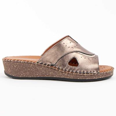 Purapiel Sandale Mit Keilabsatz Leida3 Bronze Image