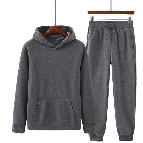 Men's Tracksuit Sweatsuit Jogging Suits Wine Red Black White Yellow Pink Hooded Plain Drawstring 2 Piece Sports Outdoor Sports Streetwear Streetwear Casual Big and Tall Fall Winter Clothing