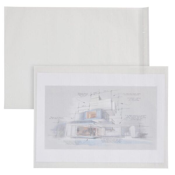 WIHEDÜ 1000 Versandtaschen 350 x 268 mm 40 g/m² ohne Fenster transparent, 35x26.8 cm Image