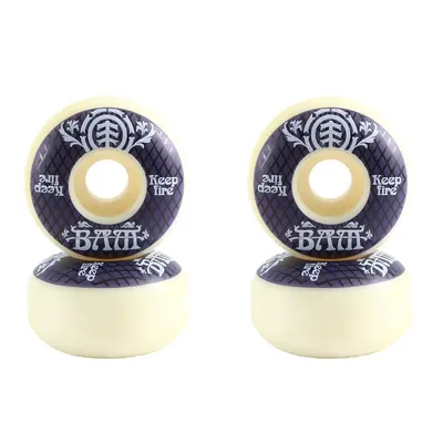 KEEPFIRE 4Pcs Skateboard Wheels 54mm PU Hardness Skate Board 85A Longboard Wheels for Street