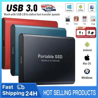 Portable SSD 16TB External Hard Drive High-speed Mobile Solid State Drive External Storage Decives