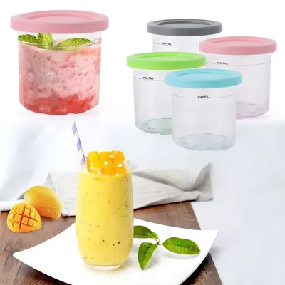 1/2/4pcs Ice Cream Pints Cup Ice Cream Containers With Lids For Ninja Creami Pints For Nc301 Nc300