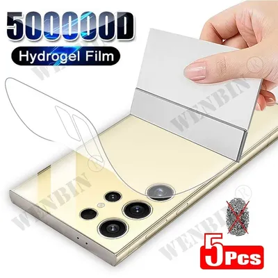 5Pcs Hydrogel Film For Samsung S25 S24 S23 S22 Ultra Plus Note 20 Screen Protector For Samsung A56