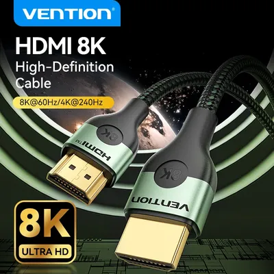 Vention HDMI 2.1 Cable 8K/60Hz 4K/120Hz for PS5 Xiaomi TV Box High Speed Certified 8K@60Hz Cable