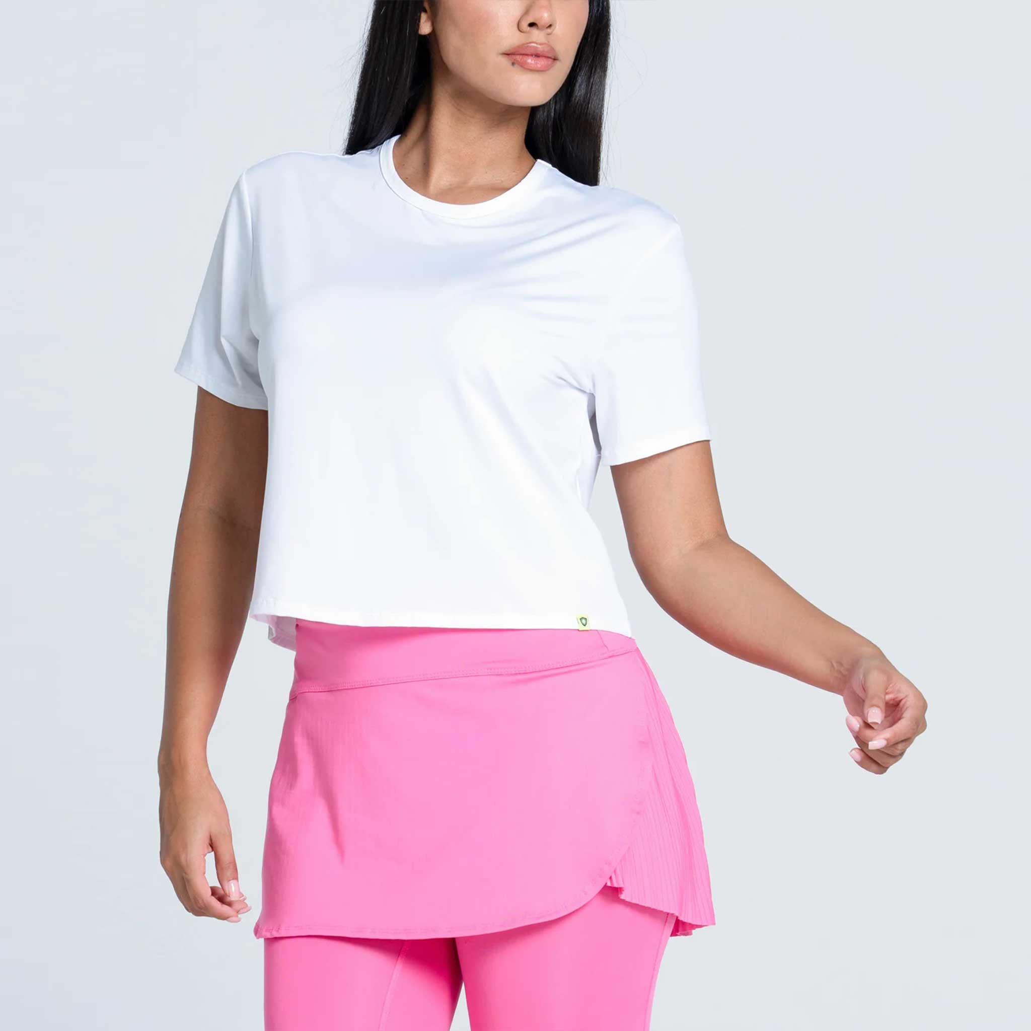 Lucky in Love Power Box Tee Women's Tennis Apparel White