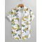 Camicia da uomo Camicia da festa con risvolto Camicia da uomo casual da strada Manica corta Estate