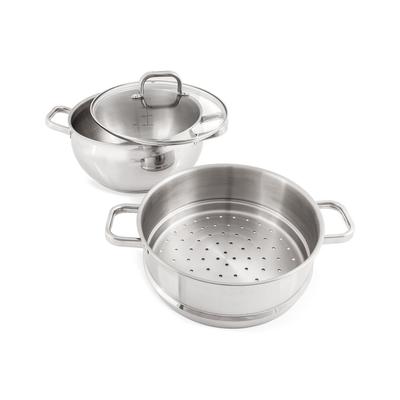 BergHoff Belly Shape 3Pc 18/10 Stainless Steel Steamer Set