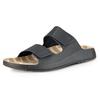 Pantolette ECCO "Cozmo M", Herren, Gr. 44, blau (marine), Nubukleder, sportlich, Schuhe, Sommerschuh, Schlappen, Klettschuh mit dezenten Ziernähten