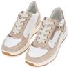 Keilsneaker ARA "GARDA", Damen, Gr. 7,5 (41), beige (hellbeige, weiß), Veloursleder, Glattleder, kontrastfarbene Details, sportlich, Schuhe, Plateausneaker, Keilsneaker mit Wechselfußbett in H-Weite