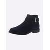 Stiefelette HEINE, Damen, Gr. 41, blau (marine), Leder, Rindsleder, Veloursleder, modisch, Schuhe