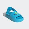 Badesandale ADIDAS ORIGINALS "ADIFOM KIDS ADILETTE", Gr. 29, sky rush, cloud weiß, solar gelb, Synthetik, Textil, sportlich, Schuhe