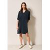 Sommerkleid CECIL, Damen, Gr. XXL (46), US-Größen, blau (universal blau), Web, 100% Baumwolle, unifarben, casual, comfort fit kniefrei, V-Ausschnitt, 3/4-Ärmel Bündchen, Kleider, aus 100% Baumwolle