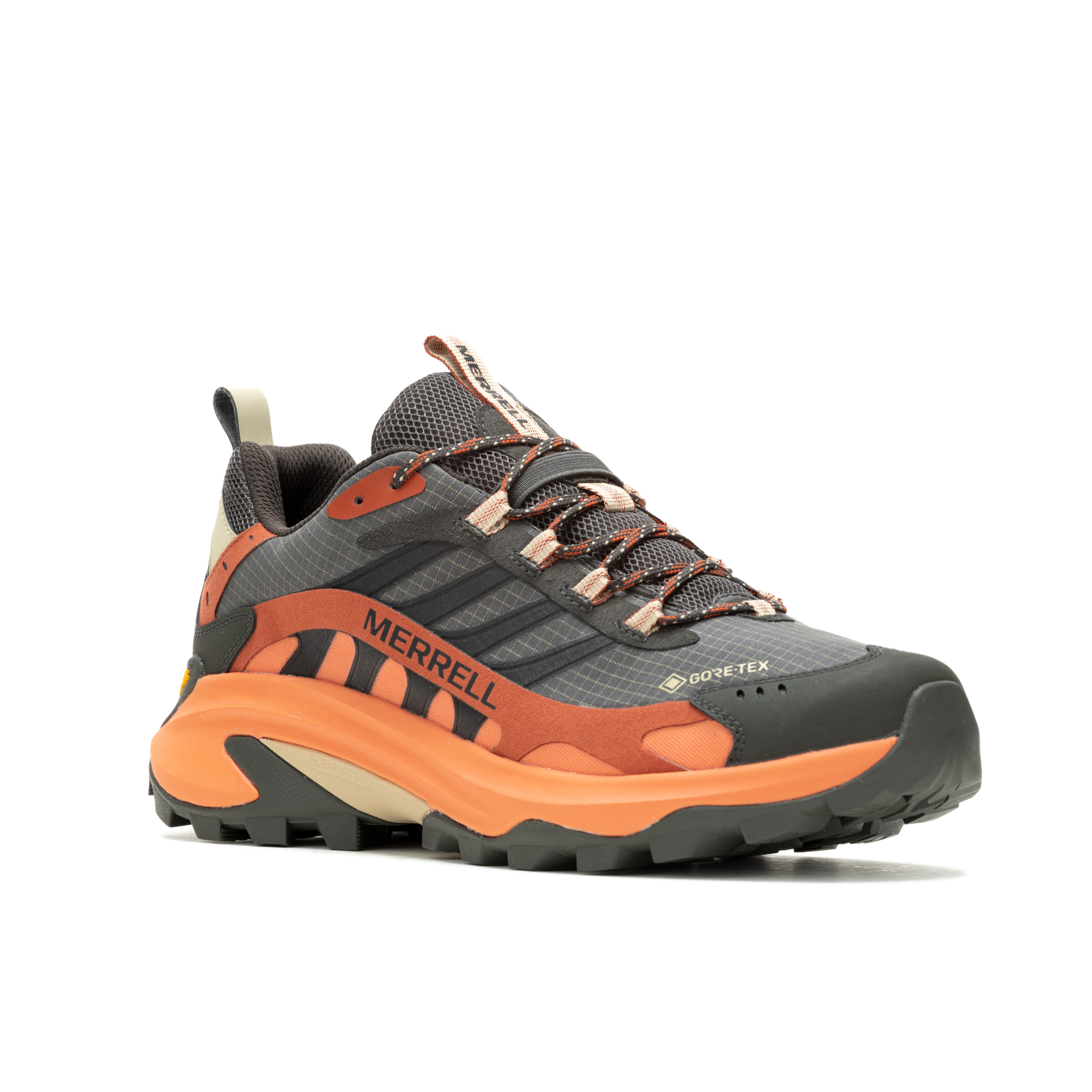 Wanderschuh MERRELL "MOAB SPEED 2 GORE-TEX", Herren, Gr. 44,5, bunt (beluga), Synthetik, Schuhe Wanderschuh, wasserdicht