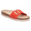 Pantolette ROHDE, Damen, Gr. 43, rot (hellrot), Veloursleder, klassisch, Schuhe, Keilabsatz, Sommerschuh, Schlappen mit vorgeformtem Softfußbett