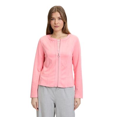 Jackenblazer BETTY BARCLAY "Betty Barclay Blazer-Jacke mit Reißverschluss", Damen, Gr. 40, pink (flamingo pink), Obermaterial: 92% Polyester, 8% Elasthan., modisch, sehr schmal normal, Rundhals, Langarm, Blazer, Material Image