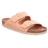 Pantolette ROHDE "Alba", Damen, Gr. 40, rot (lachsfarben), Leder, klassisch, Schuhe, Keilabsatz, Sommerschuh, Hausschuh mit zwei Schnallenverschlüsse
