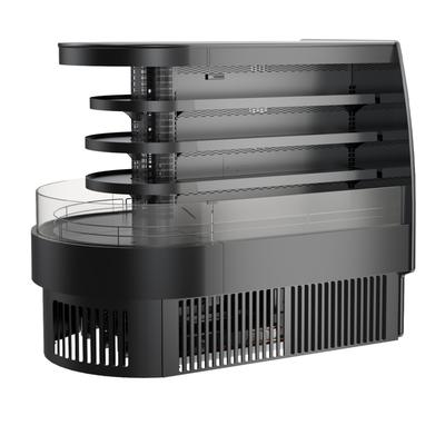 Structural Concepts FSE660R 73 3/8" Oasis Vertical Open Air Cooler w/ 4 Levels, 208-240v, Black