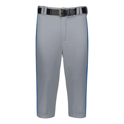 Russell Athletic R21LGB Youth Piped Diamond Series Baseball Knicker 2.0 in Gray/Royal size Large | Polyester