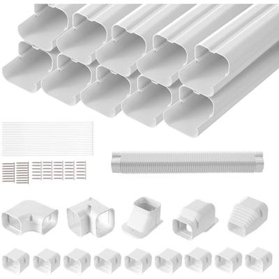 Mini-Split-Line-Set-Abdeckung 76,2 mm b 5400 mm l, dekorative PVC-Rohrleitungsabdeckung für Image