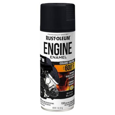 RUST-OLEUM 363568 Spray Paint, Black, Satin, Solvent